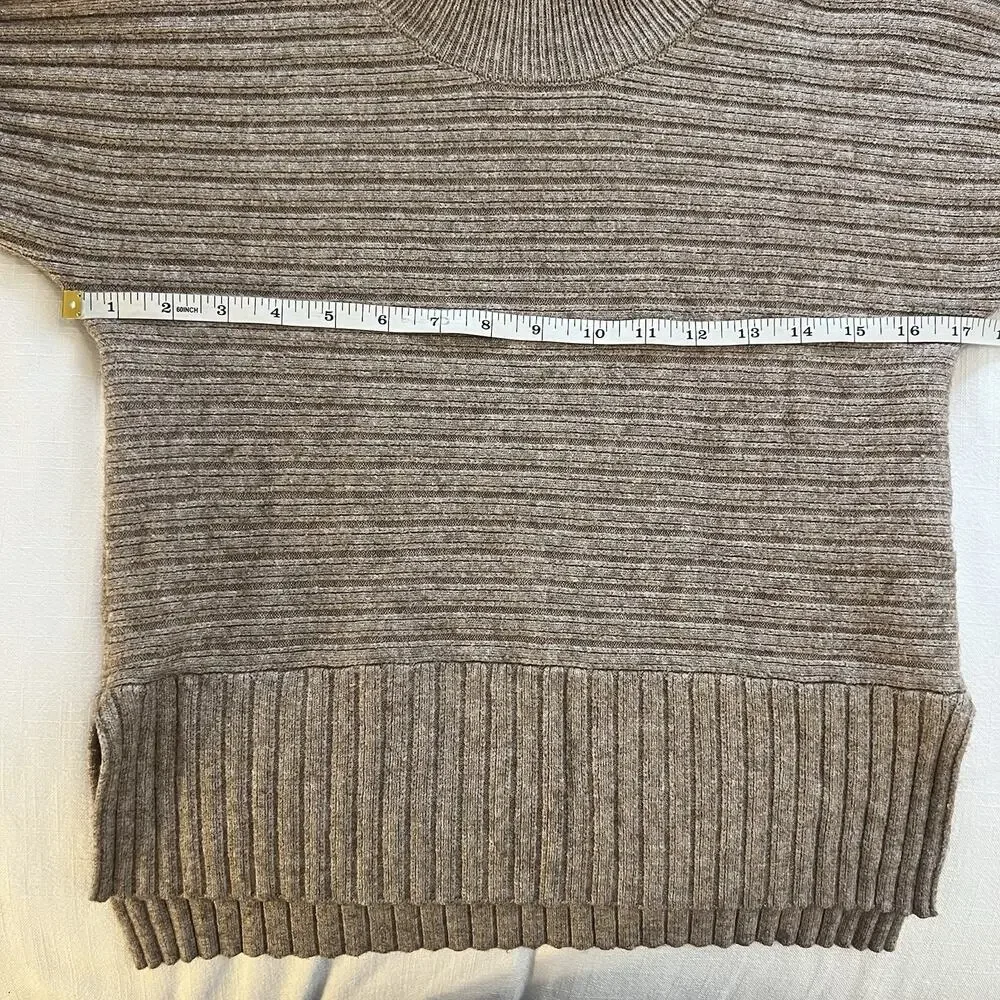 Moth‎ By Anthropologie Cowl Neck Ribbed Sweater size XS Brown/tan - Picture 10 of 11
